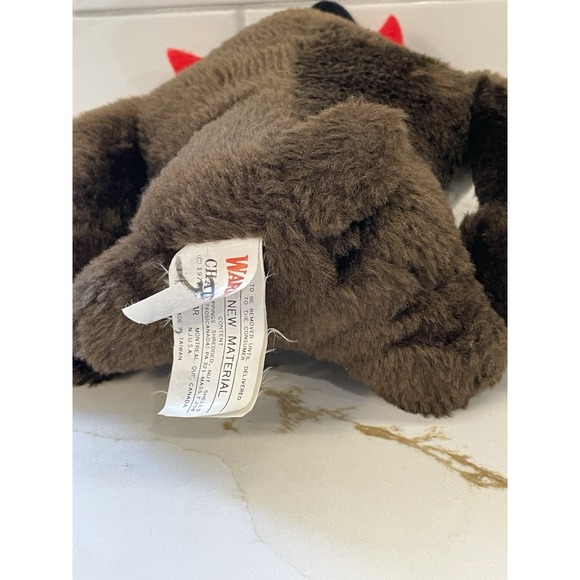 Vintage Tasmanian Devil Taz Stuffed Plush Animal Toy 9 in Warner Bros 1971 - Picture 4 of 7